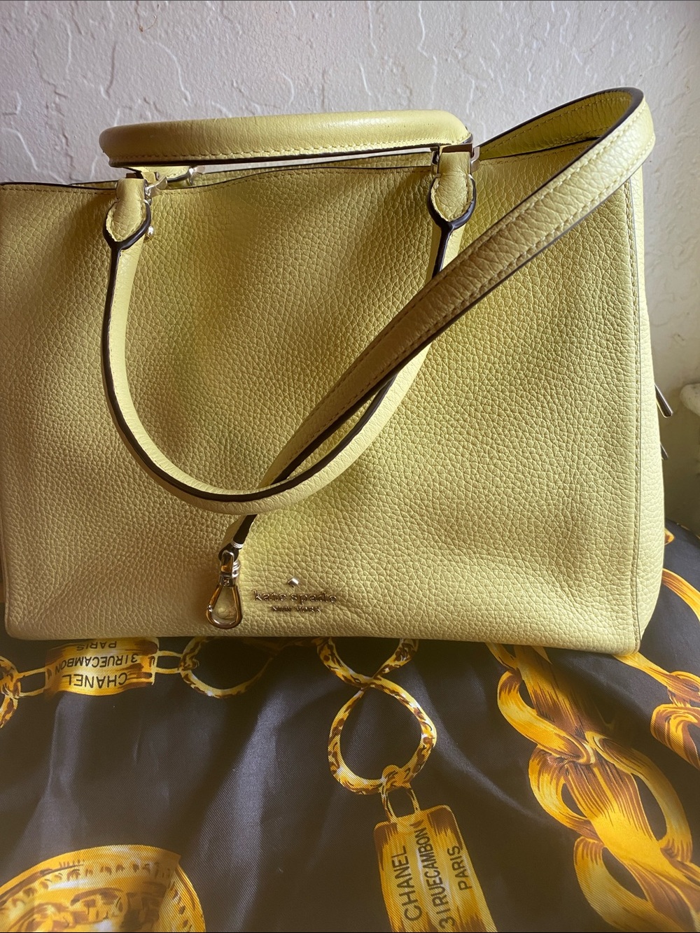 Yellow Leather Tote Bag - Kate♠️ Spade!
